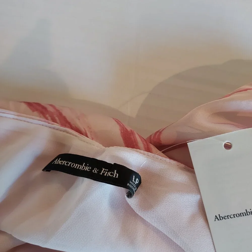 Abercrombie & Fitch Julia Pink Halter Maxi Slip Dress Size Lg Pet